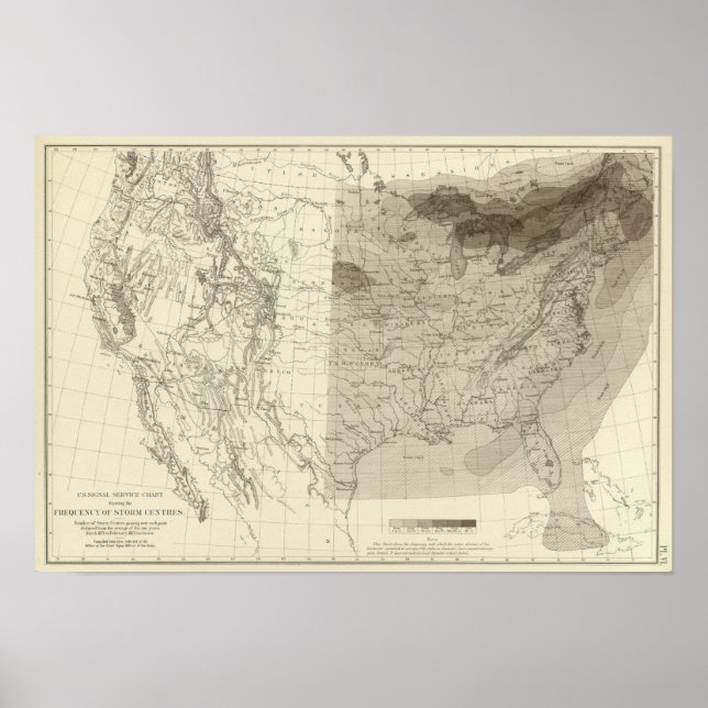 Affiches Centres de tempête aux États-Unis (Devant)