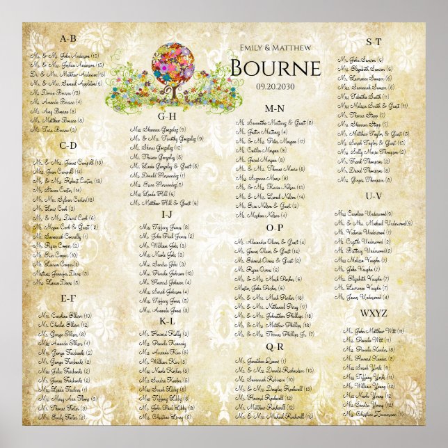 Affiches Cercle de Forêt Magique de l'Amour Mariage d'arbre (Devant)