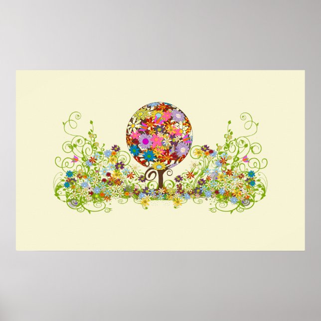 Affiches Cercle de Forêt Magique de l'Amour Mariage d'arbre (Devant)