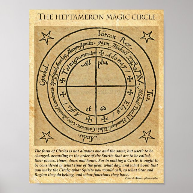 AFFICHES CERCLE MAGICK HÉPTAMERON (Devant)