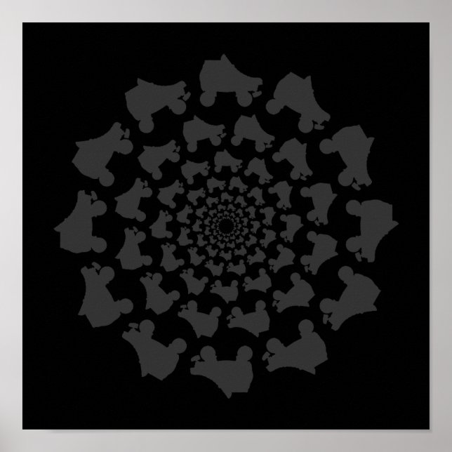 Affiches cercle patiné (Devant)