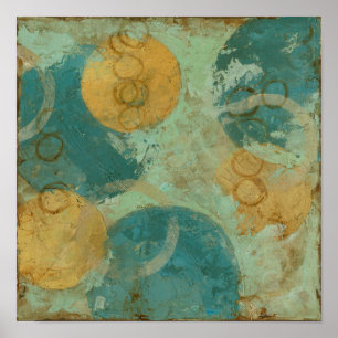 Affiches Cercles bleus et jaunes