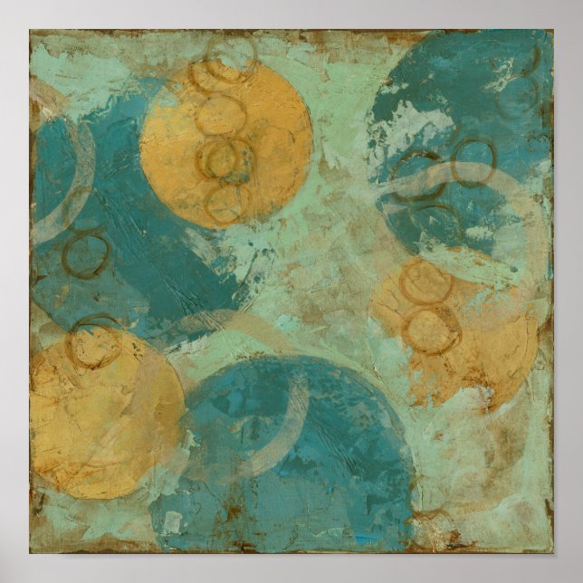 Affiches Cercles bleus et jaunes (Devant)