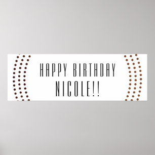 Affiches Cercles d'or pointillé Bannière de la fête des poi