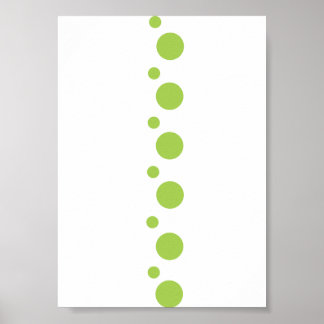 Affiches Cercles verts en blanc