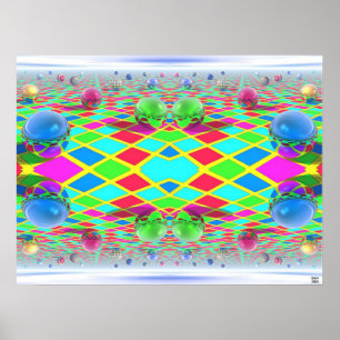 Affiches Cérébral couleur folie