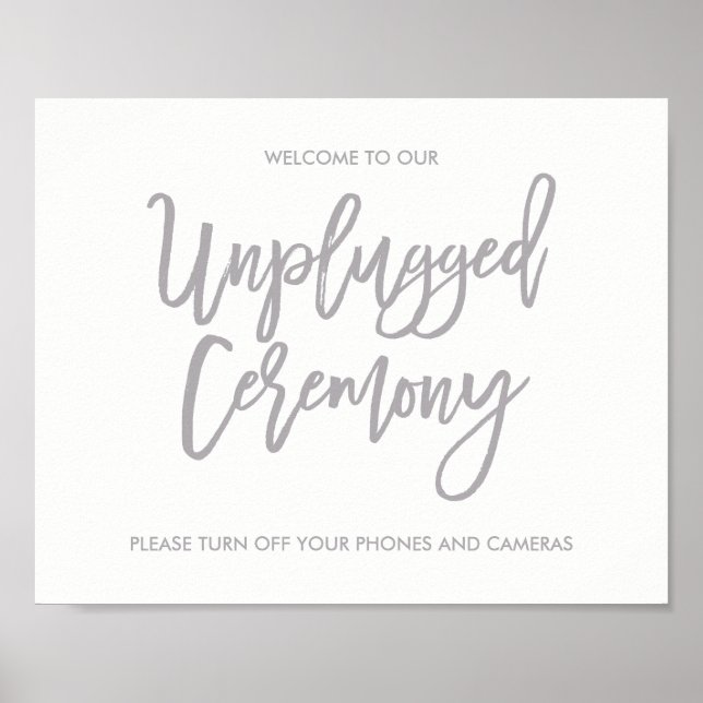 Affiches Cérémonie de remise de Mariage à main chic (Devant)