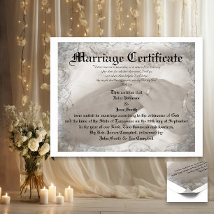 Affiches Certificat de mariage d'origine