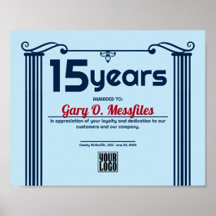Affiches Certificat universel d'anniversaire des employés