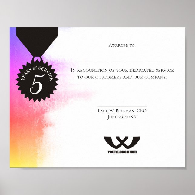 Affiches Certificat universel d'attribution d'anniversaire  (Devant)