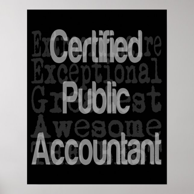 Affiches Certified Accountant Estimation (Devant)