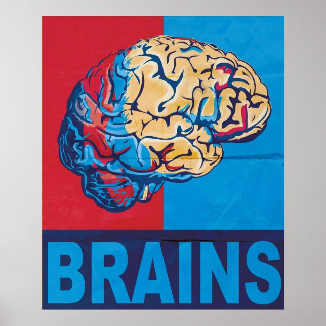 Affiches Cerveau de zombie (Devant)