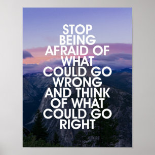 Affiches Cessez d'être citation de motivation effrayée