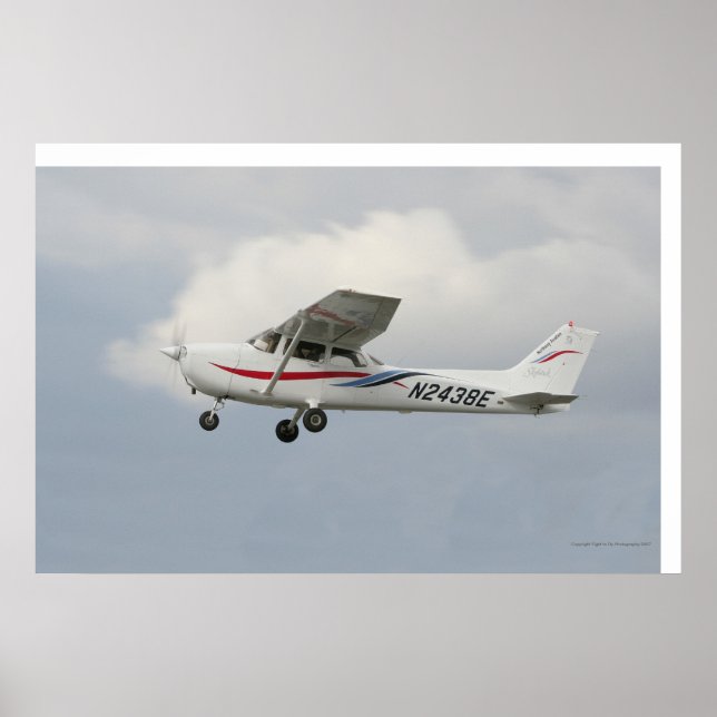 Affiches Cessna 172 au décollage (Devant)