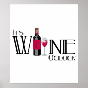 Affiches C'est Wine O'clock