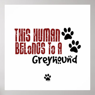 Affiches Cet être humain appartient à un Greyhound