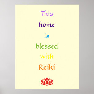 Affiches Cette maison est bénie de Reiki