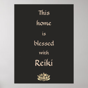 Affiches Cette maison est bénie de Reiki