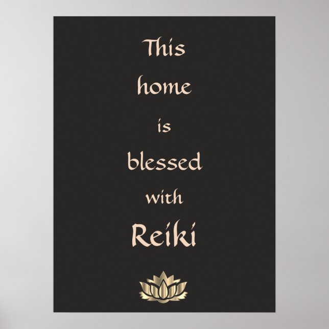 Affiches Cette maison est bénie de Reiki (Devant)