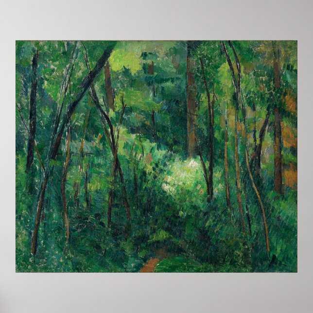 Affiches Cézanne, Intérieur d'une forêt (Devant)