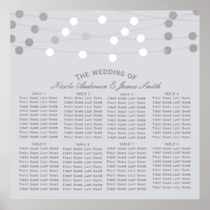 Affiches Chaîne d'argent blanc éclat Mariage moderne assise