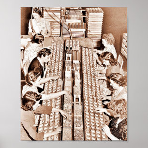 Affiches Chaîne de montage d'usine de la défense