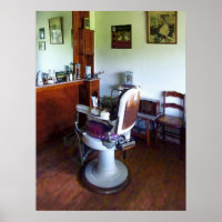 Chaise barbier à l'ancienne