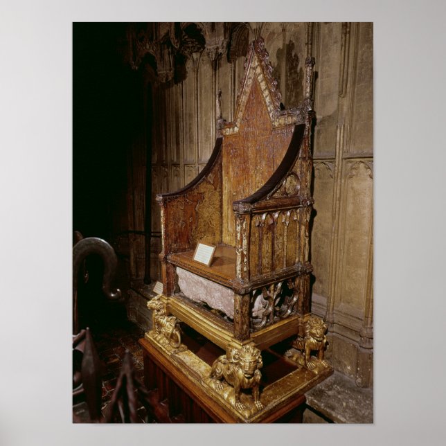 Affiches Chaise de couronnement faite pour Edward I par 'Wa (Devant)