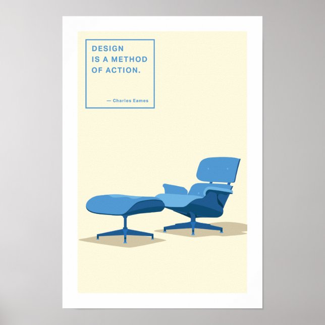 Affiches Chaise salon Eames Imprimer (Devant)
