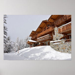 Affiches Chalet de station de ski
