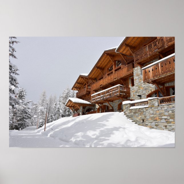 Affiches Chalet de station de ski (Devant)