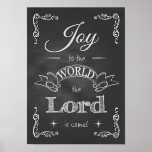Affiches Chalkboard - Joy to the World