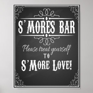 Affiches Chalkboard S'more Bar marque de mariage