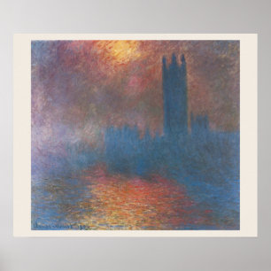 Affiches Chambres du Parlement, Londres par Claude Monet