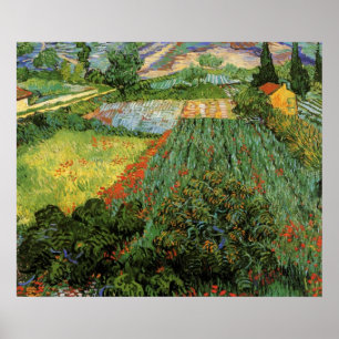Affiches Champ aux coquelicots par Vincent van Gogh