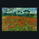 Affiches Champ avec des pavots par Van Gogh Art<br><div class="desc">Field with Poppies,  peinture à l'huile de l'artiste post-impressionniste néerlandais Vincent Van Gogh de 1890 : Auvers-sur-Oise,  Paris,  France. Impression d'affiches d'art.</div>