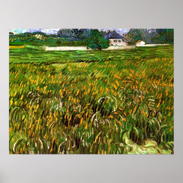 Affiches Champ de blé à Auvers par Vincent van Gogh (Devant)