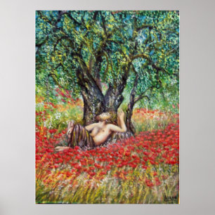 AFFICHES CHAMP DE PAN, OLIVIER ET COQUELICOTS