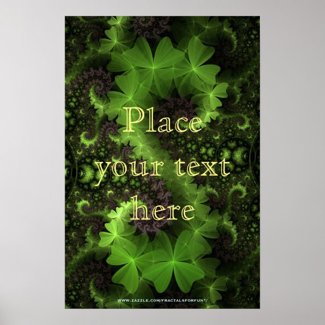 Affiches Champ de trèfle de St Patrick (Devant)