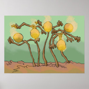 Affiches champignon de japonais-lanterne-boue