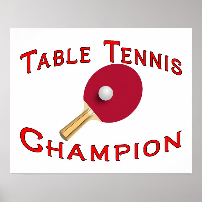 Affiches Champion de tennis de table (Devant)
