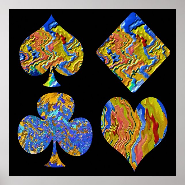 Affiches Champion d'or de poker (Devant)