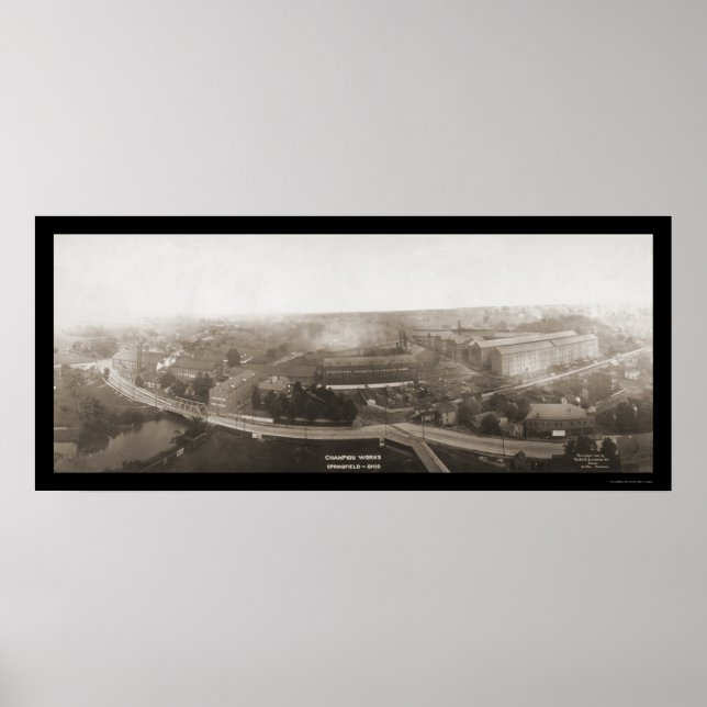 Affiches Champion Works OH Photo 1907 (Devant)