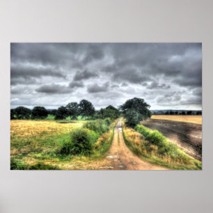 Affiches Champs d'Angleterre Paysage HDR Photo