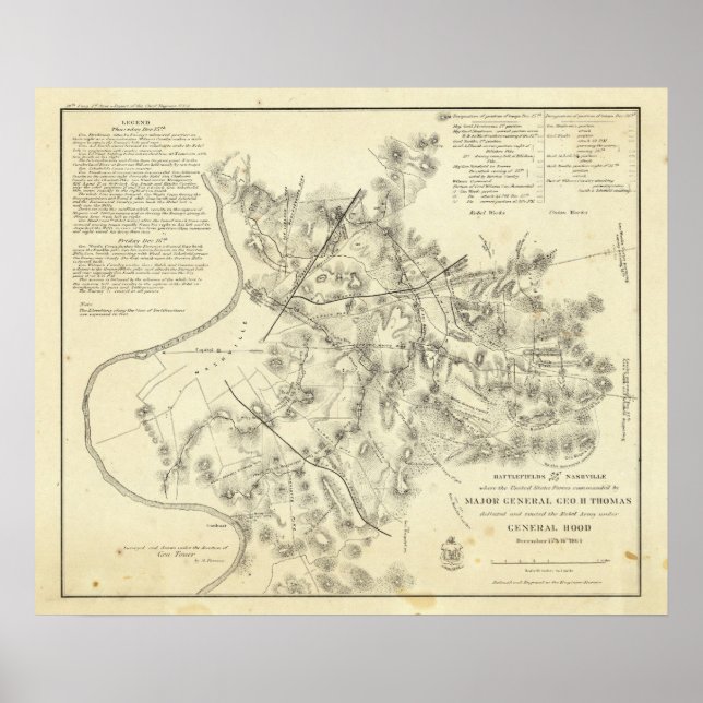 Affiches Champs de bataille devant Nashville (Devant)