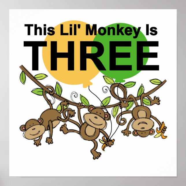 Affiches Chandails et cadeaux pour le 3e anniversaire des s (Devant)