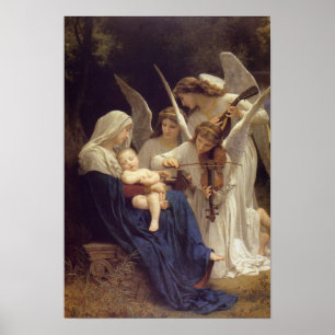 Affiches "Chanson des anges" de Bouguereau