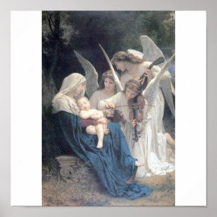 Affiches Chanson des beaux-arts de Bouguereau d'anges