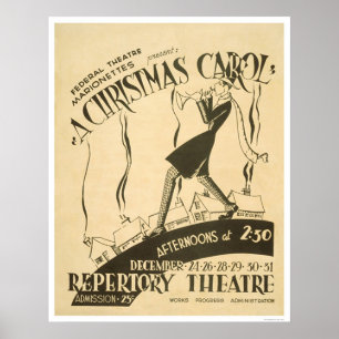 Affiches Chant de Noël de Dickens WPA 1938