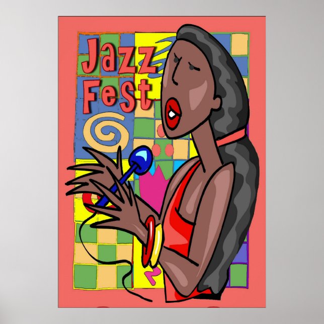 Affiches Chanteur du Jazz Fest (Devant)